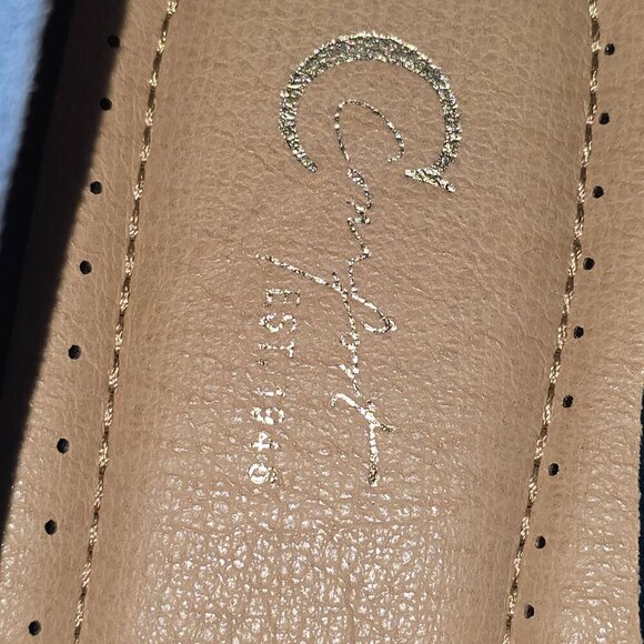 CATOS WOMENS BLUE TWEED LOAFER CHAIN ACCENT ON TOE LIKE NEW SIZE 9 EUC - Picture 8 of 9